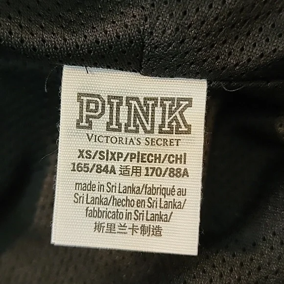 PINK Victoria’s Secret Windbreaker Jacket – Black Floral – Women’s Size XS - Picture 3 of 5